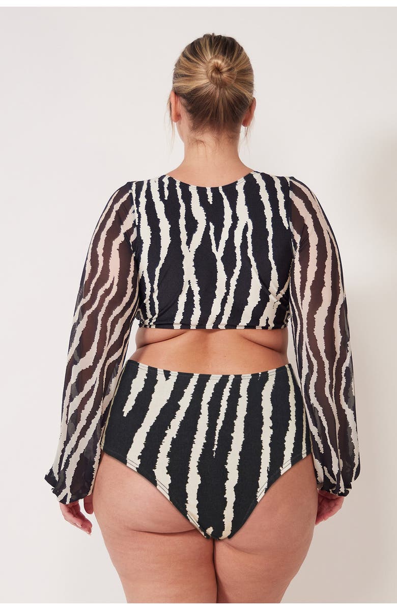 Villa Fresca Scarlett Bikini Swimsuit Top, Alternate, color, Zebra