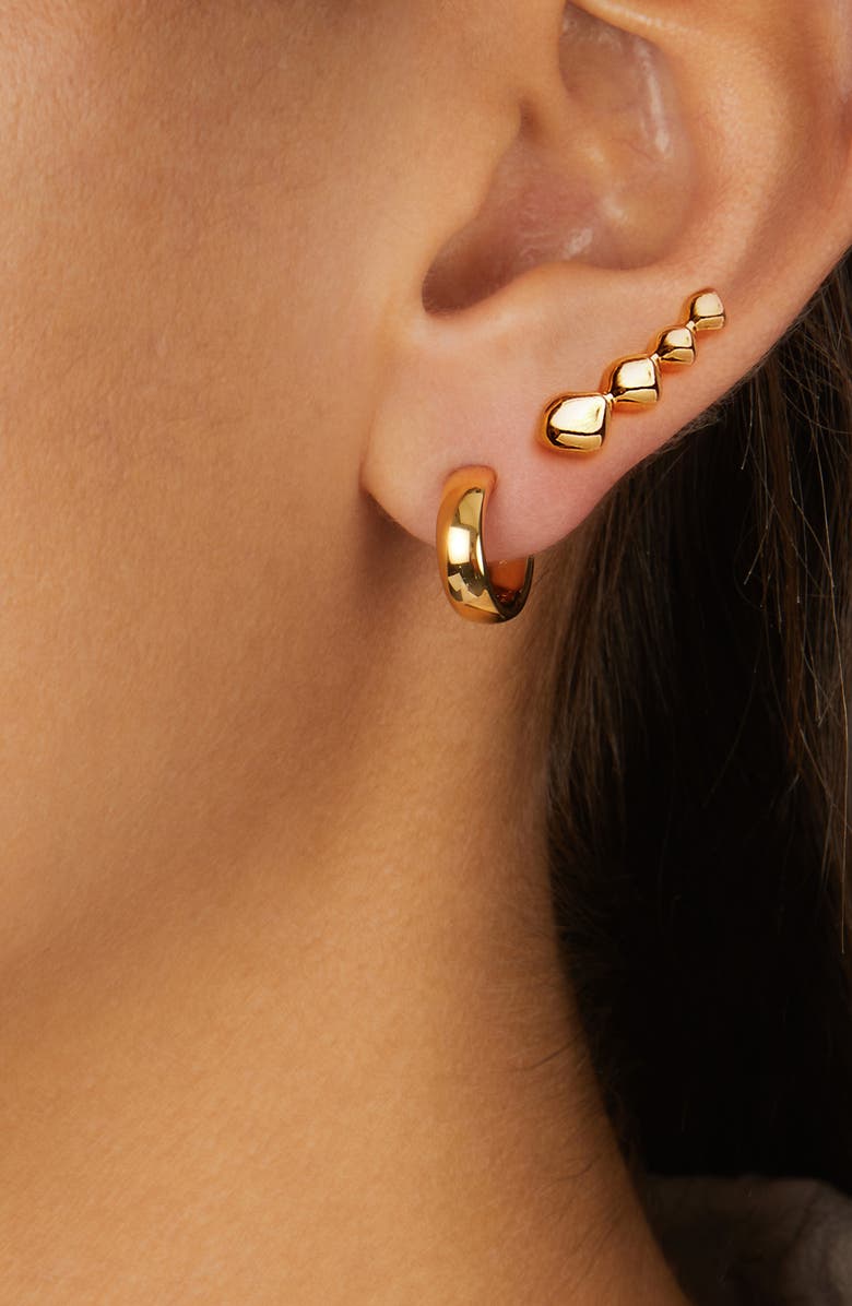 Monica Vinader Nura Teardrop Single Ear Climber, Alternate, color, Yellow Gold-Left