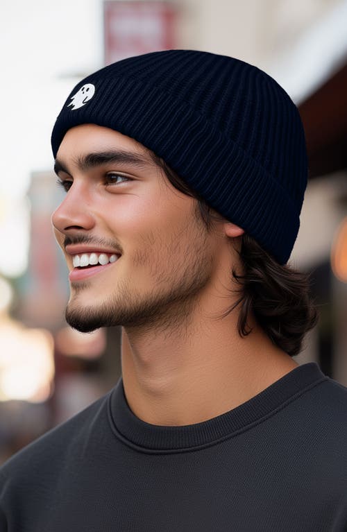 Dalix Ghost Fishermans Beanie Knit Watch Cap In Navy Blue