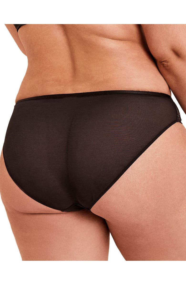 Adore Me Trezza Bikini Panties, Alternate, color, Black