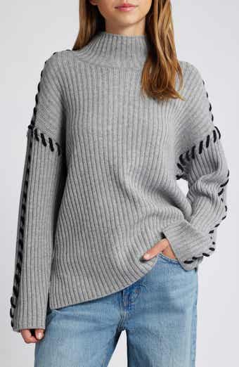 Liam Whipstitch Rib Turtleneck Sweater