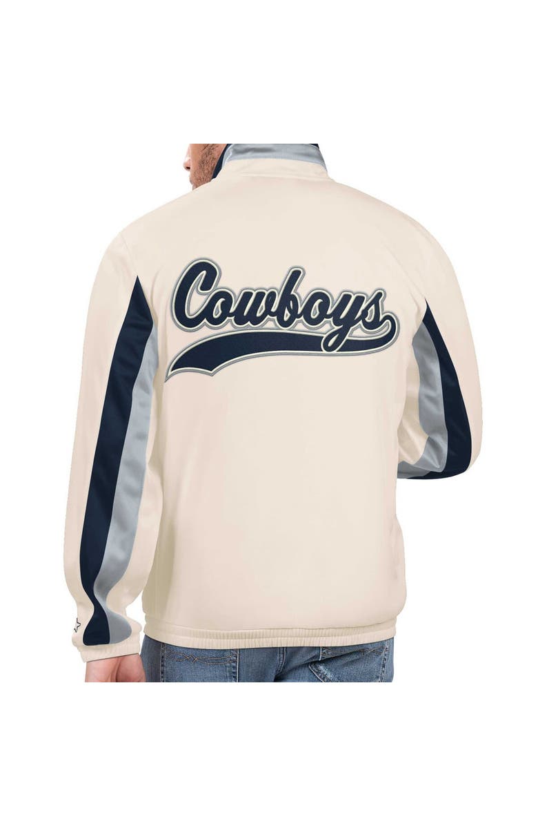 STARTER Men's Starter White Dallas Cowboys Vintage Rebound Full-Zip Track Jacket, Alternate, color, 