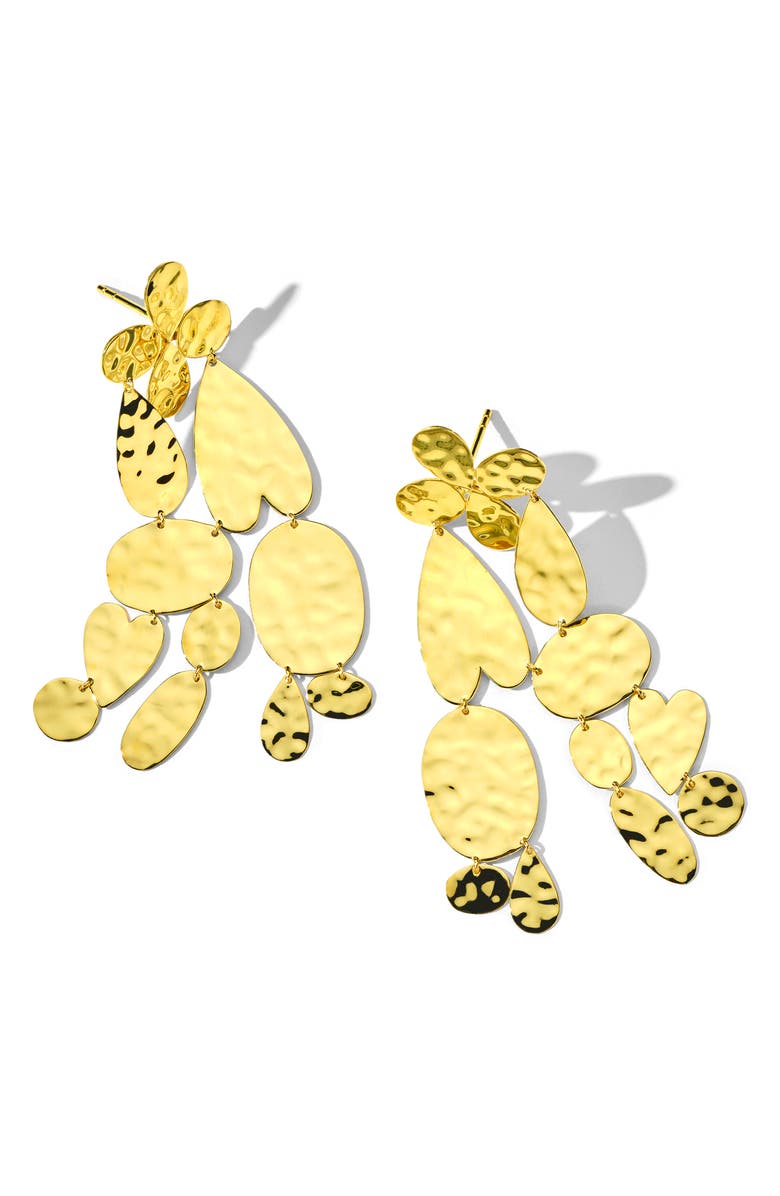 Ippolita Classico Crinkle Chandelier Drop Earrings, Alternate, color, Gold