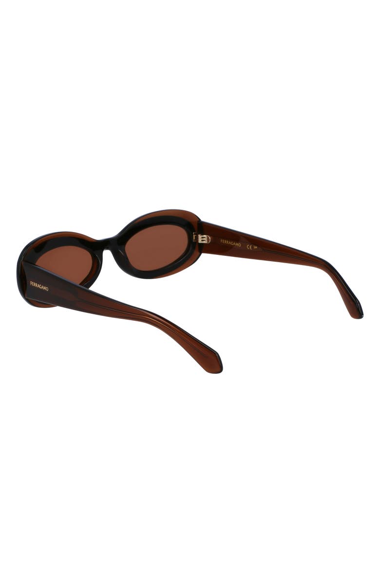 FERRAGAMO Classic Logo 54mm Oval Sunglasses, Alternate, color,