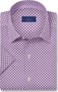 David Donahue Linen & Cotton Short Sleeve Sport Shirt
