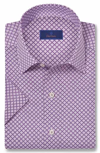 David Donahue Linen & Cotton Short Sleeve Sport Shirt
