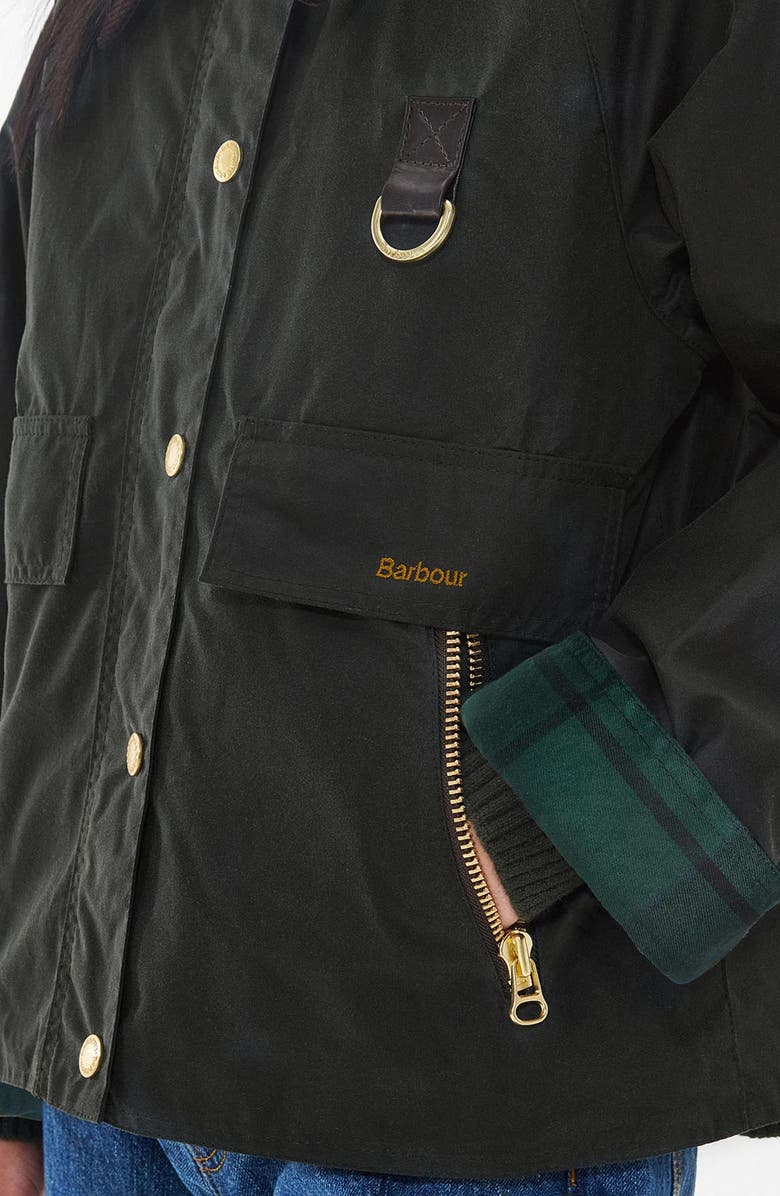 Barbour Catton Waxed Cotton Jacket, Alternate, color,
