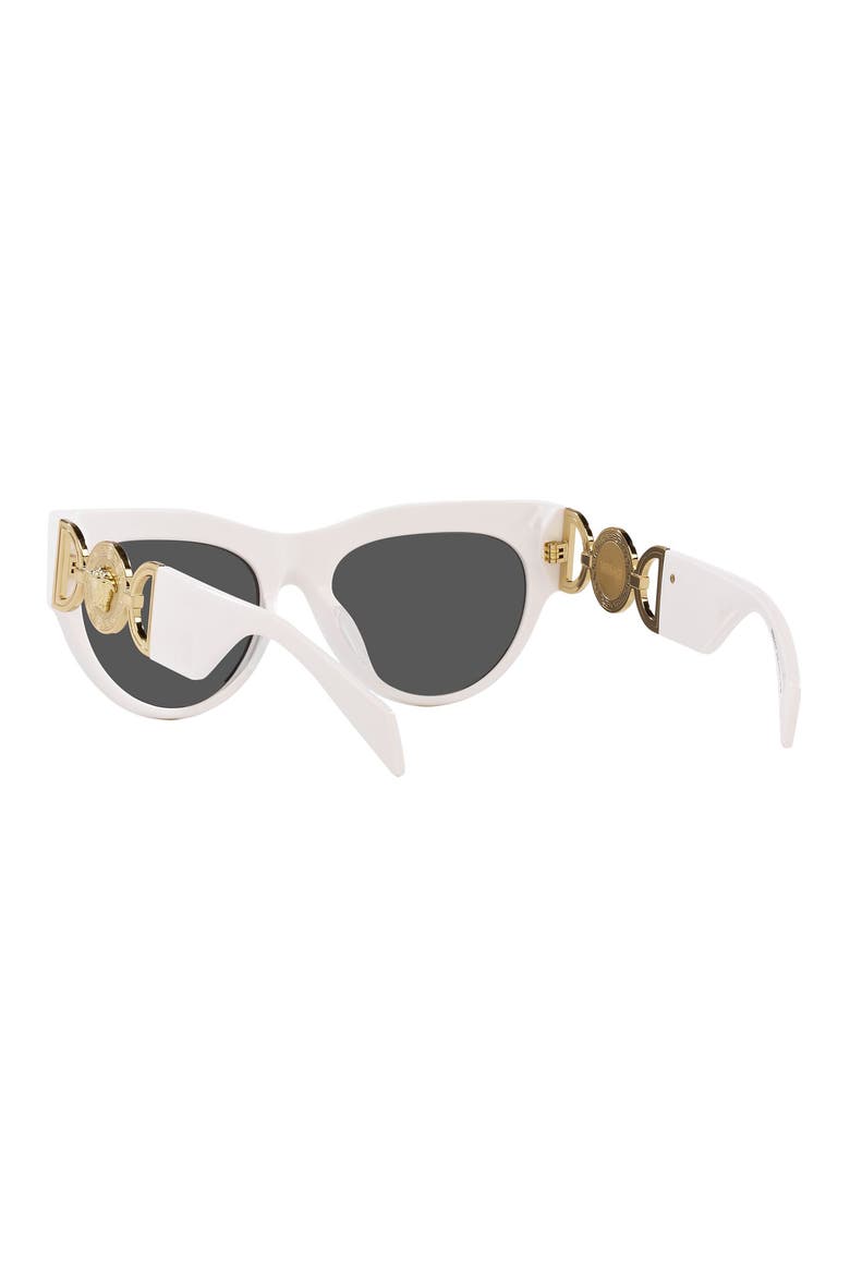 56mm Cat Eye Sunglasses, Alternate, color, WHITE