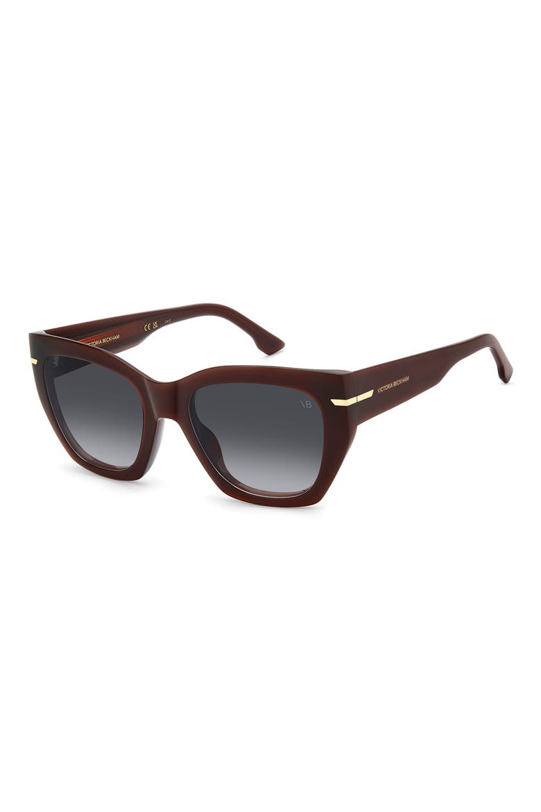 VB 7017/S 52mm Rectangular Sunglasses, Alternate, color, BROWN/ DARK GREY SF