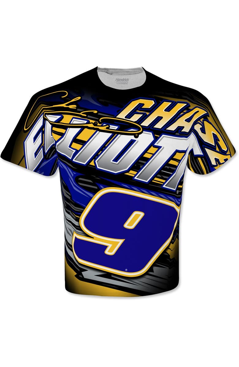 HENDRICK MOTORSPORTS TEAM COLLECTION Men's Hendrick Motorsports Team Collection Royal Chase Elliott Sublimated High Bank Total Print T-Shirt, Alternate, color, 
