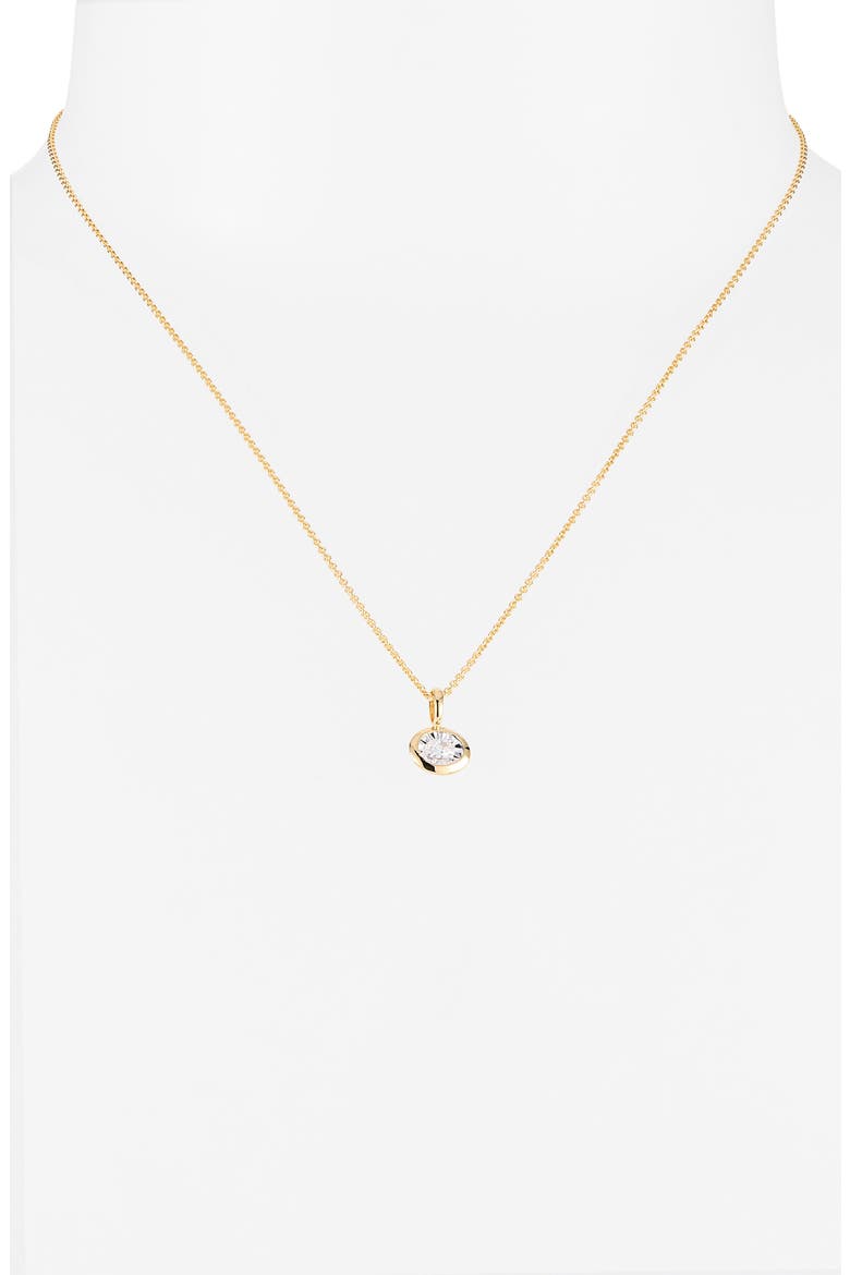 Lab Grown Diamond Oval Pendant Necklace, Alternate, color, 18K GOLD VERMEIL