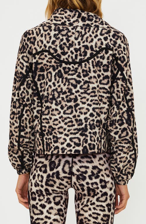 Beach Riot Casen Leopard Print Zip Jacket In Black