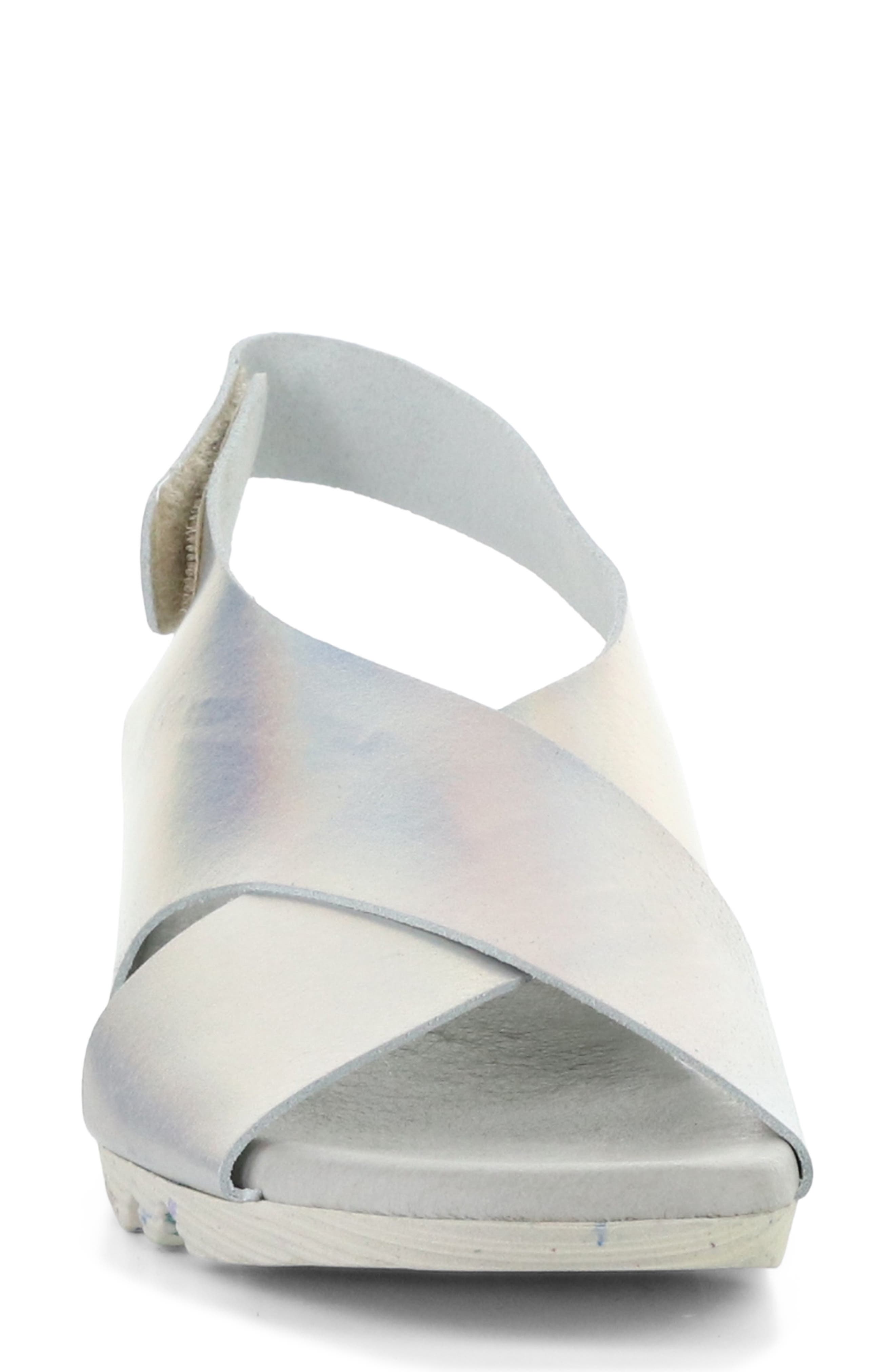 Orfy Slingback Wedge Sandal, Alternate, color, SILVER