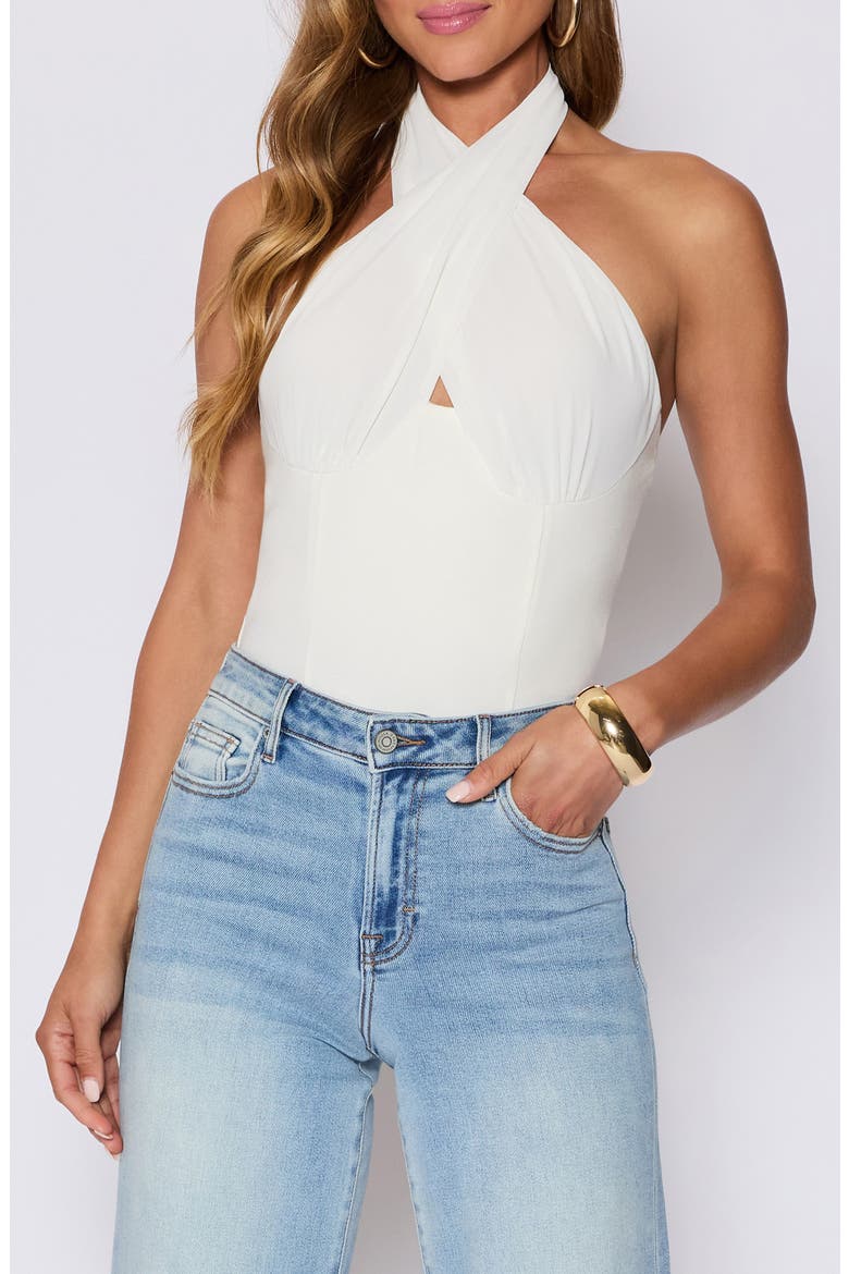 Al Fresco Knit Halter Top (Nordstrom Exclusive), Main, color, CREAM