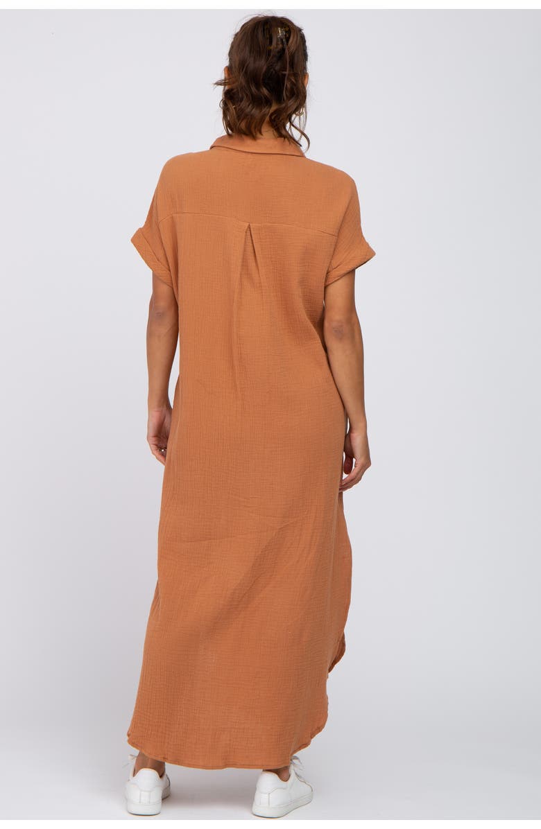 PinkBlush Button Down Midi Dress, Alternate, color,