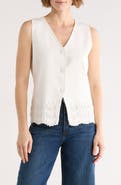 Ellen Tracy Buttoned Sweater Vest
