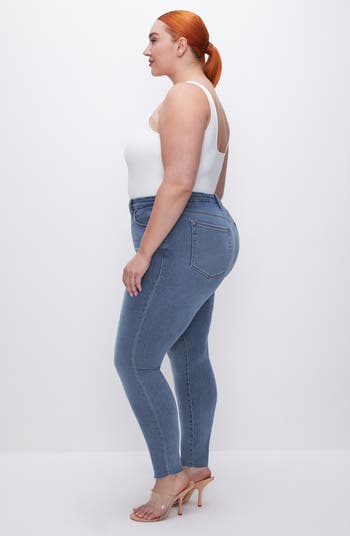 Good Legs Raw Hem Mid Rise Skinny Jeans