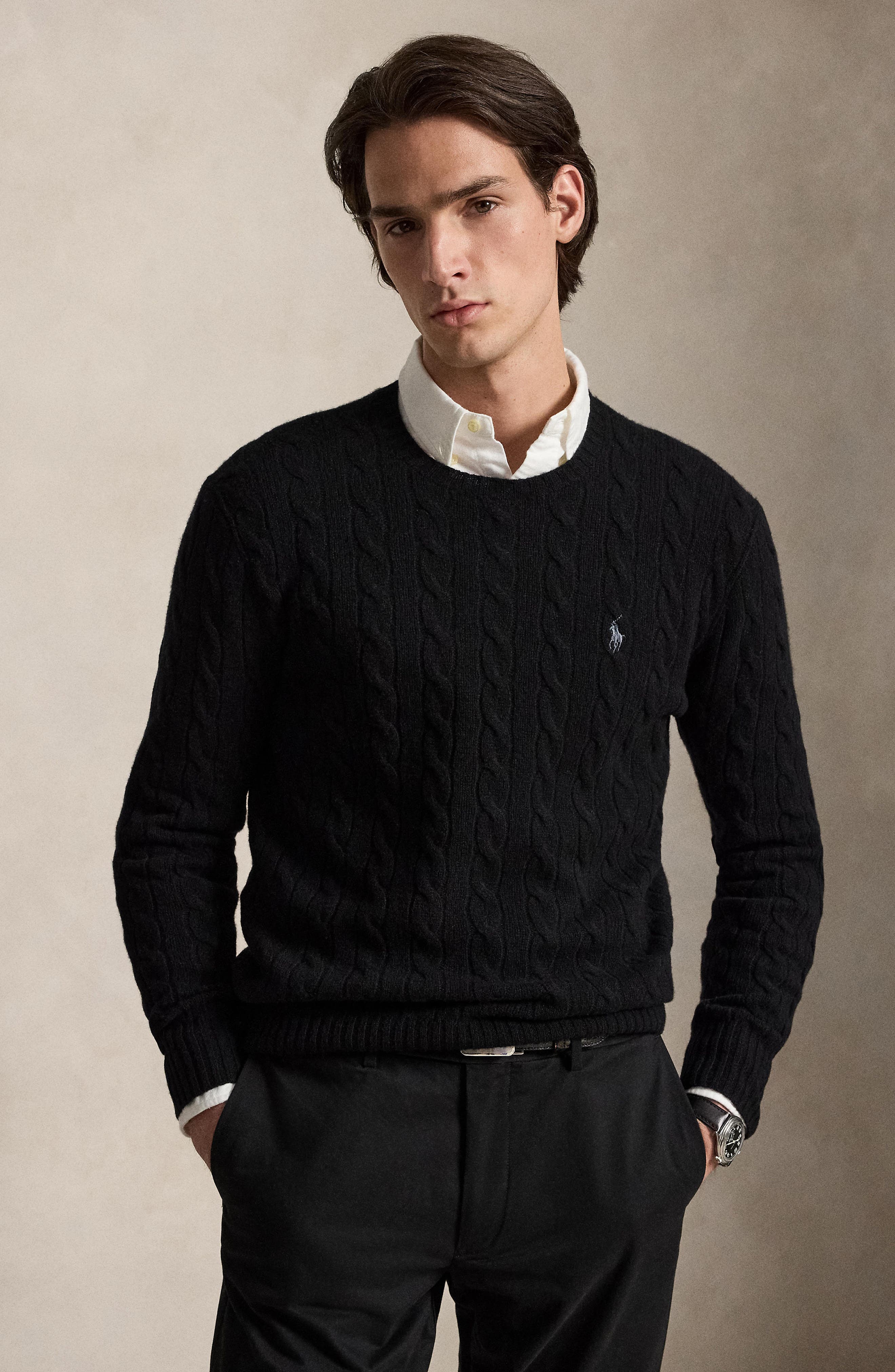 Polo Ralph Lauren Wool & Cashmere Cable-Knit Sweater (Men) | Nordstrom