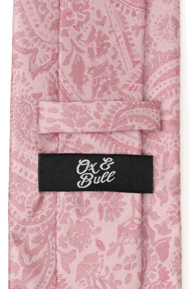 Blush Paisley Silk Tie, Alternate, color, PINK