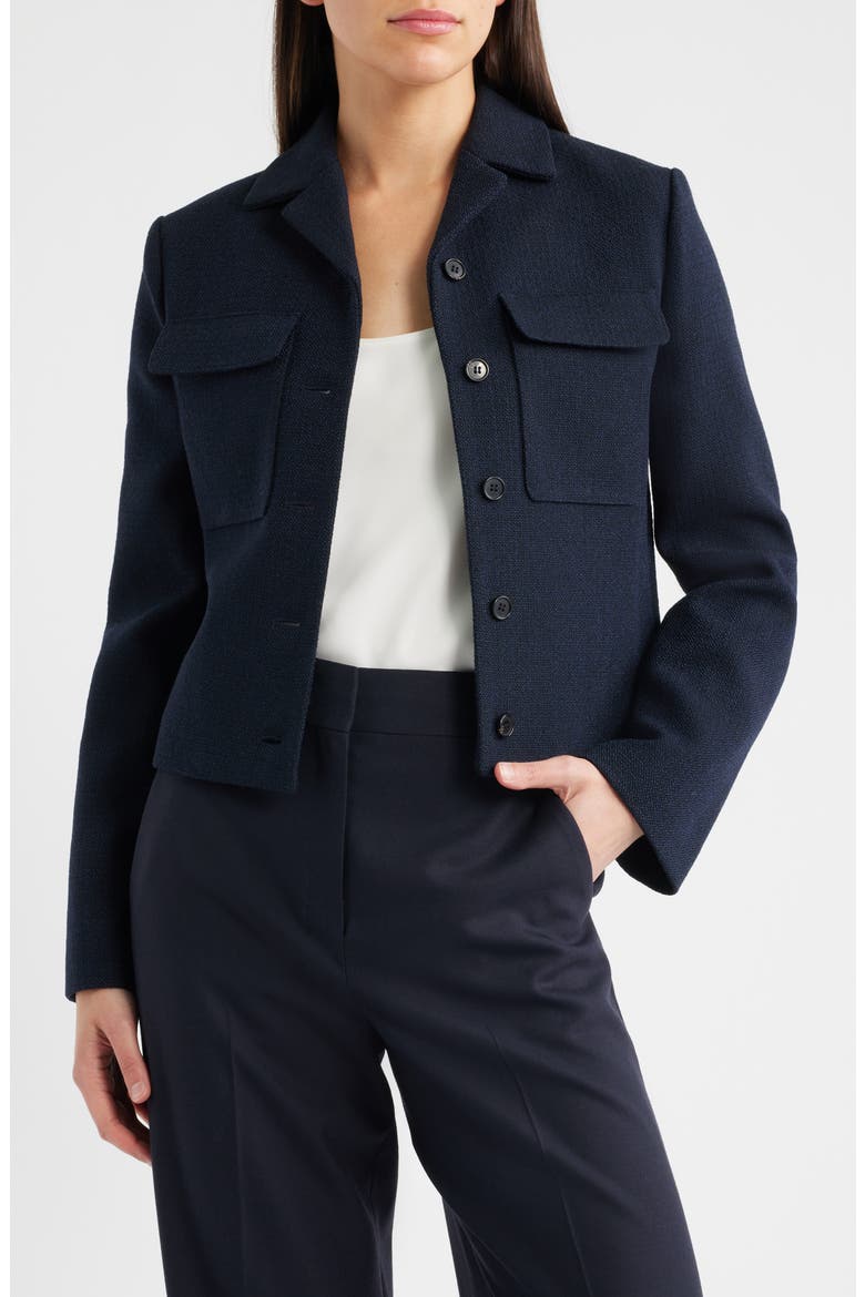 Crop Utility Jacket, Main, color, NAVY MULTI