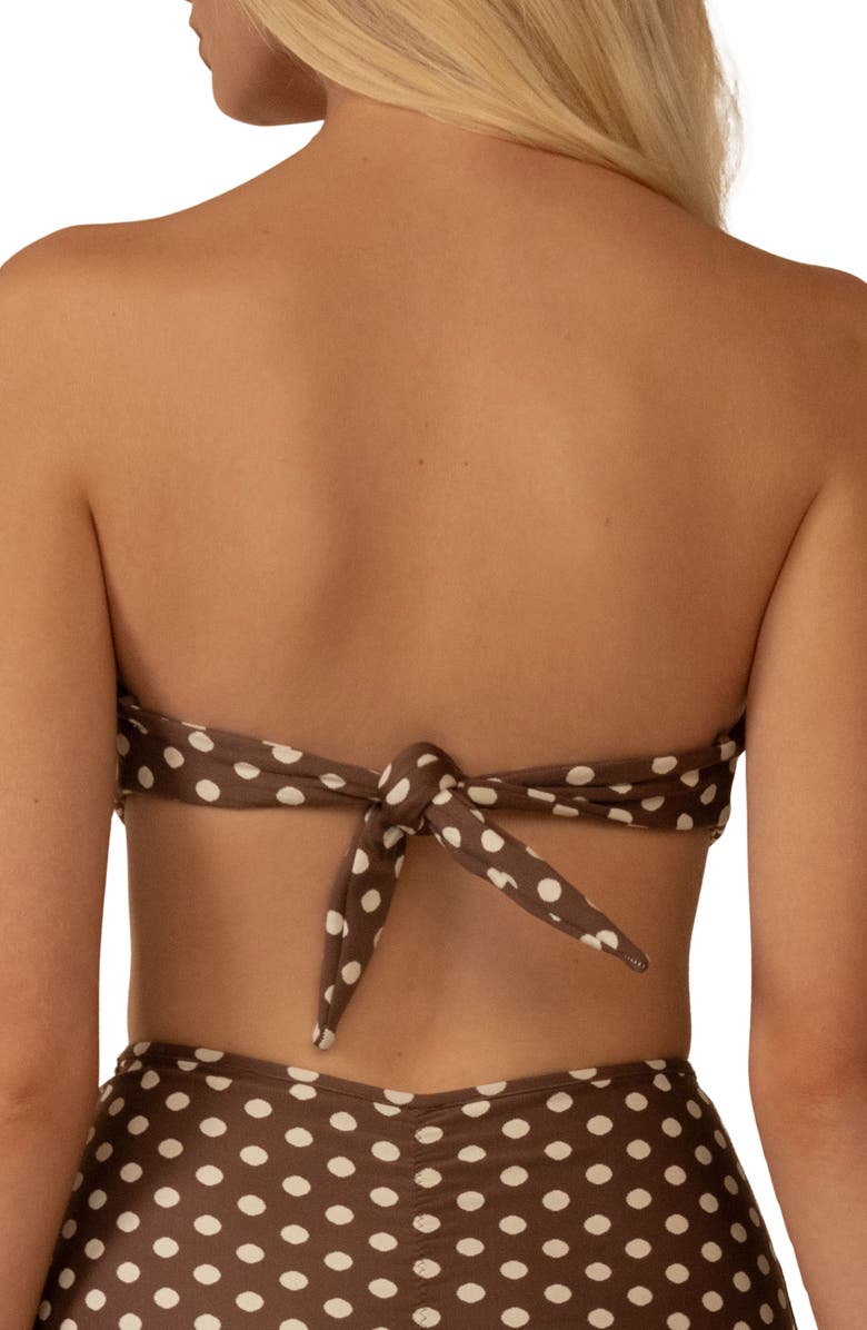 MONTCE Vivian Tori Polka Dot Pleated BIkini Top, Alternate, color, Vivian