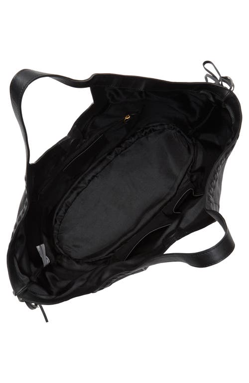 Vince Camuto Cryss Stitch Trim Tote In Black