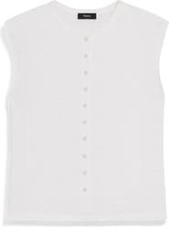 Theory Organic Cotton Button-Up Vest