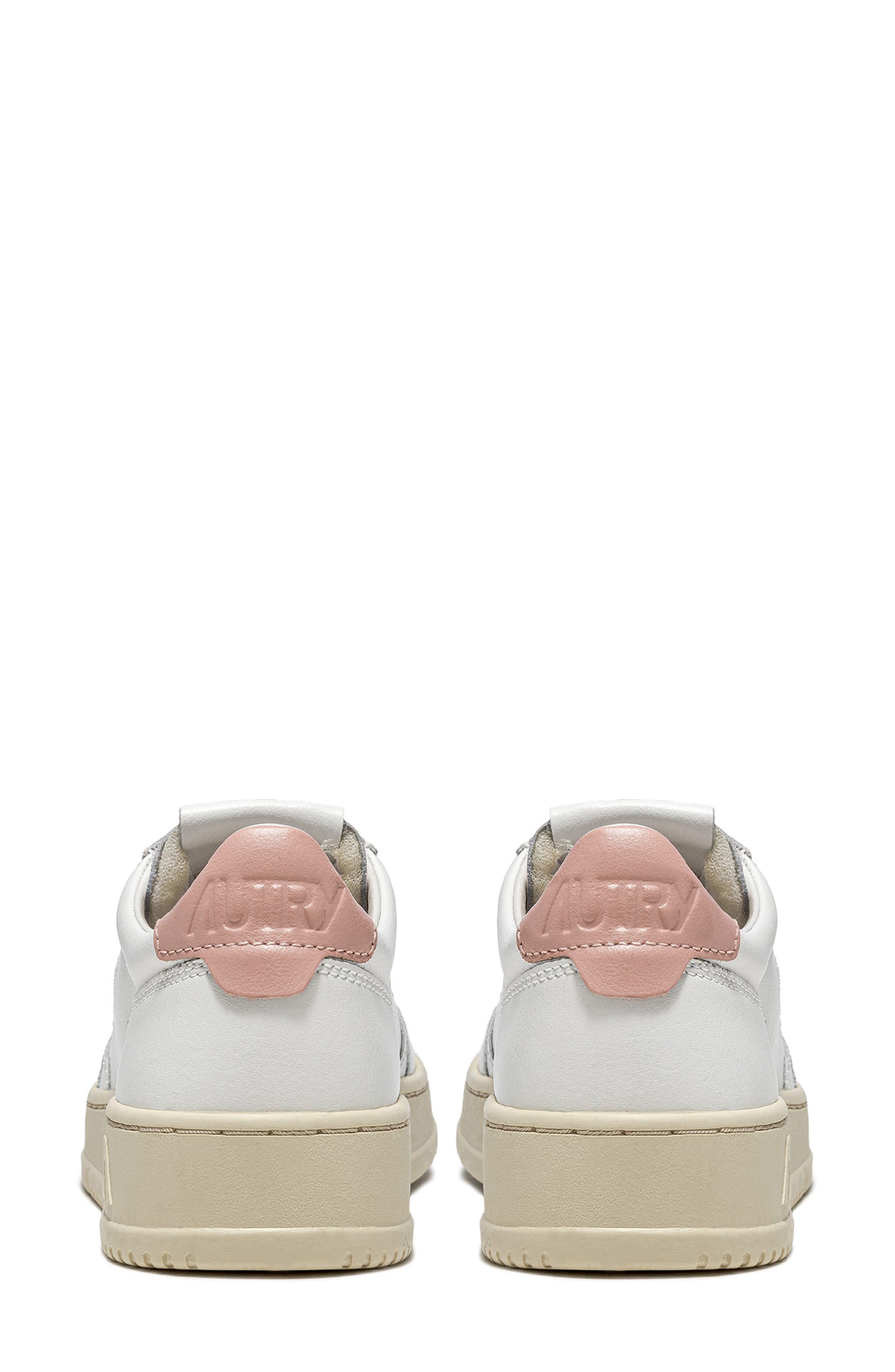 AUTRY Medalist Low Sneaker, Alternate, color, Leather/Leather White/Pink