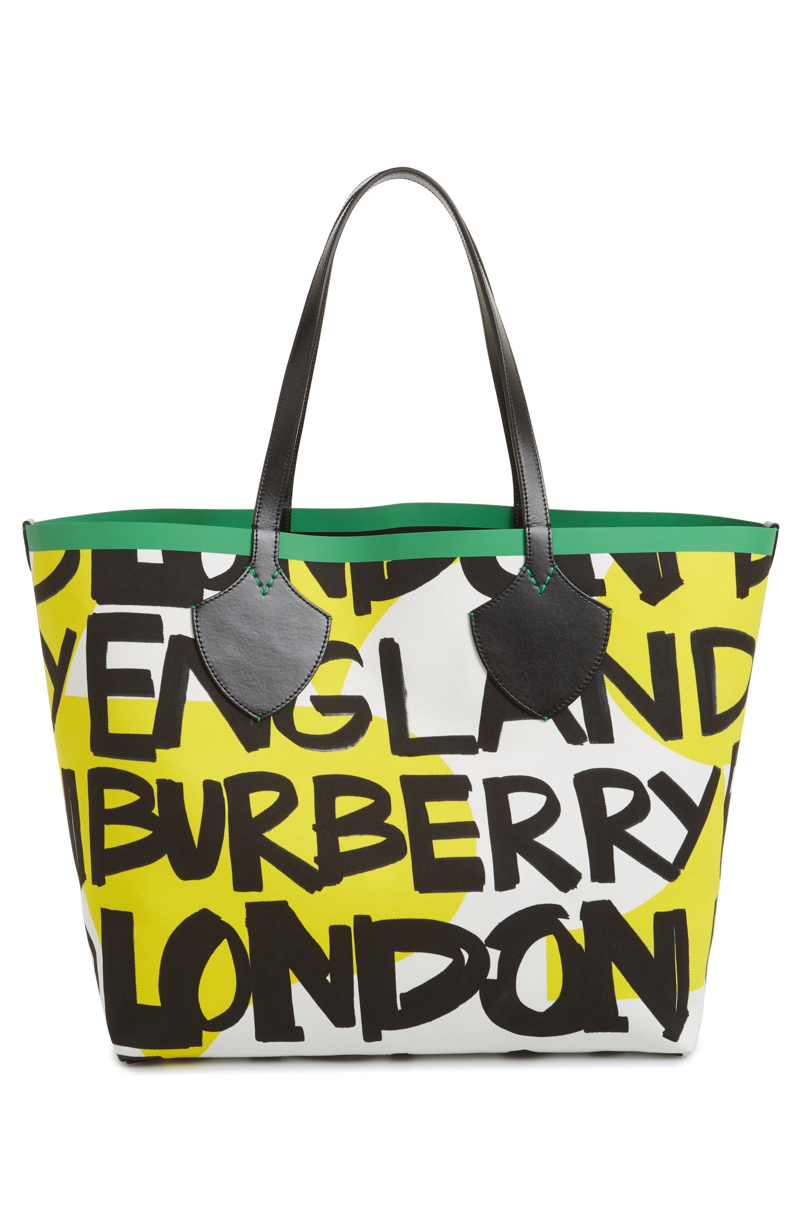 Burberry Giant Graffiti Print Reversible Tote, Alternate, color, 