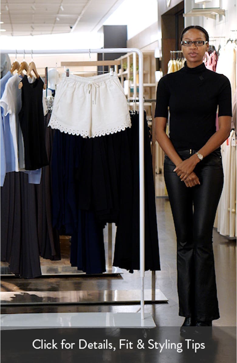 Balyme Eyelet Detail Cotton Drawstring Shorts, sales video thumbnail