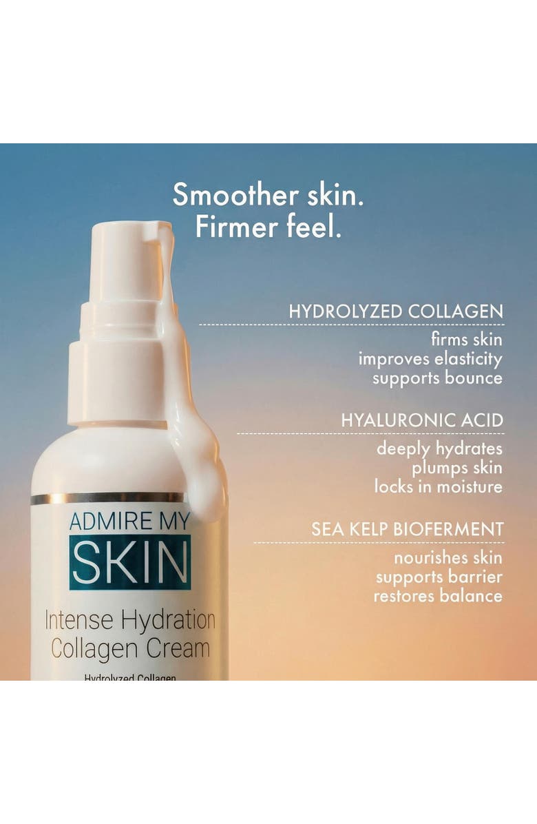 Admire My Skin Intense Hydration Collagen Cream Hyaluronic Acid Anti Aging Moisturizer, Alternate, color, Clear