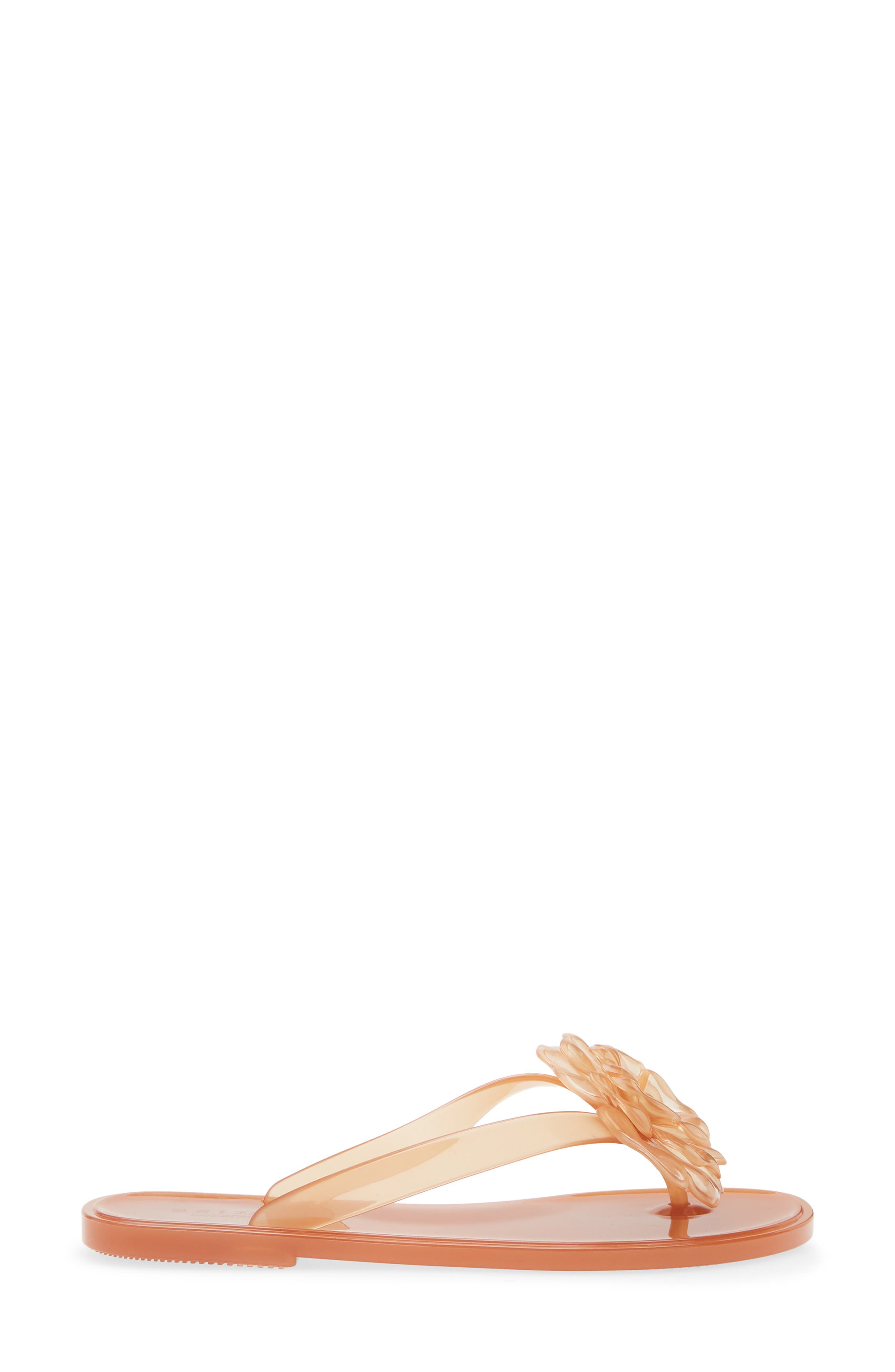 BRIZZA Jelly Flower Flip Flop, Alternate, color, Brown