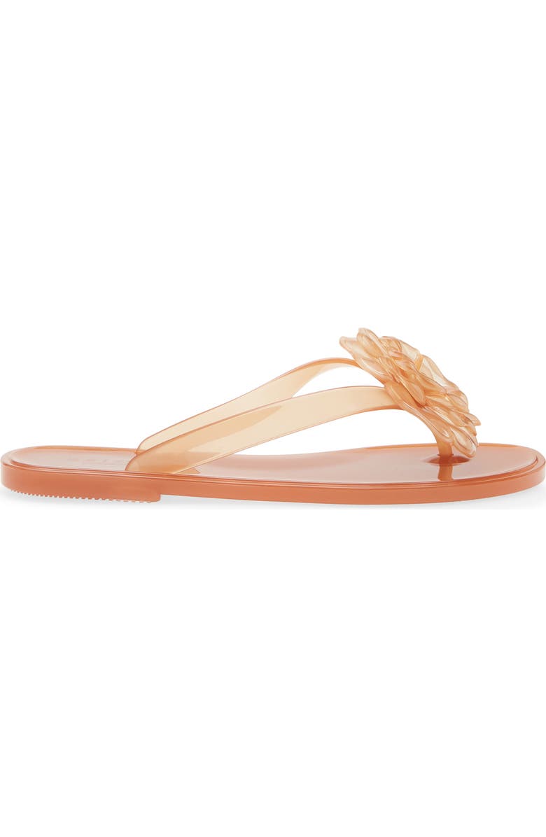 BRIZZA Jelly Flower Flip Flop, Alternate, color, Brown