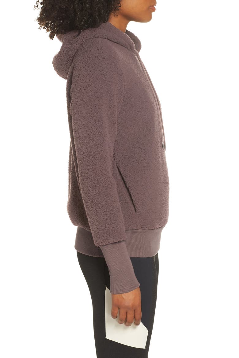 Downtown Fleece Hoodie, Alternate, color, PEPPERCORN