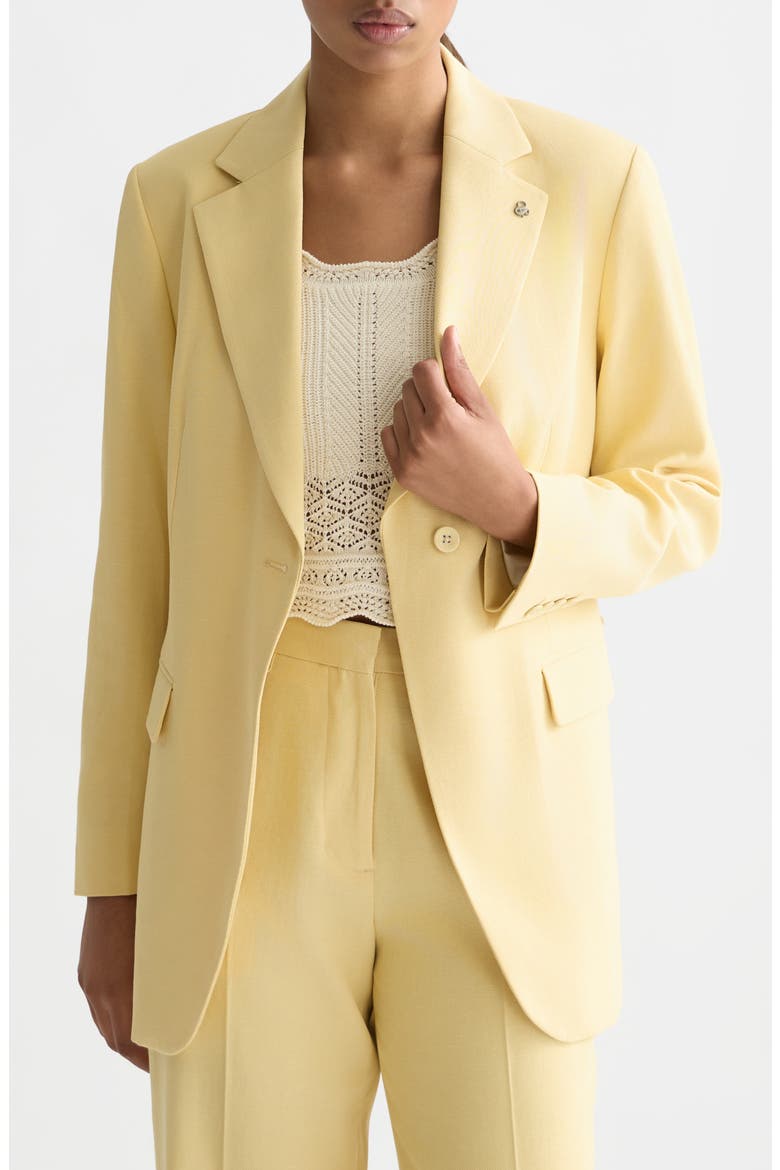 One-Button Blazer, Main, color, PARSNIP