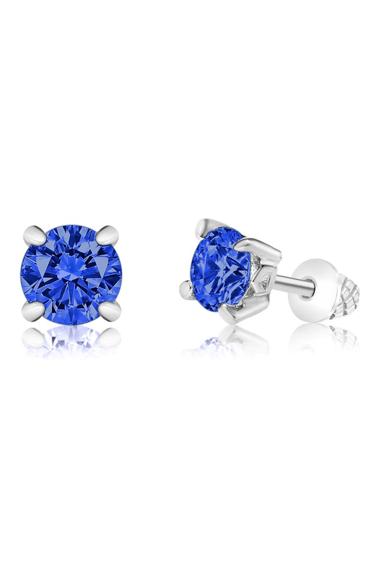 Kids' Blue Crystal Stud Earrings, Main, color, BLUE