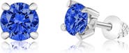 Chanteur Kids' Blue Crystal Stud Earrings