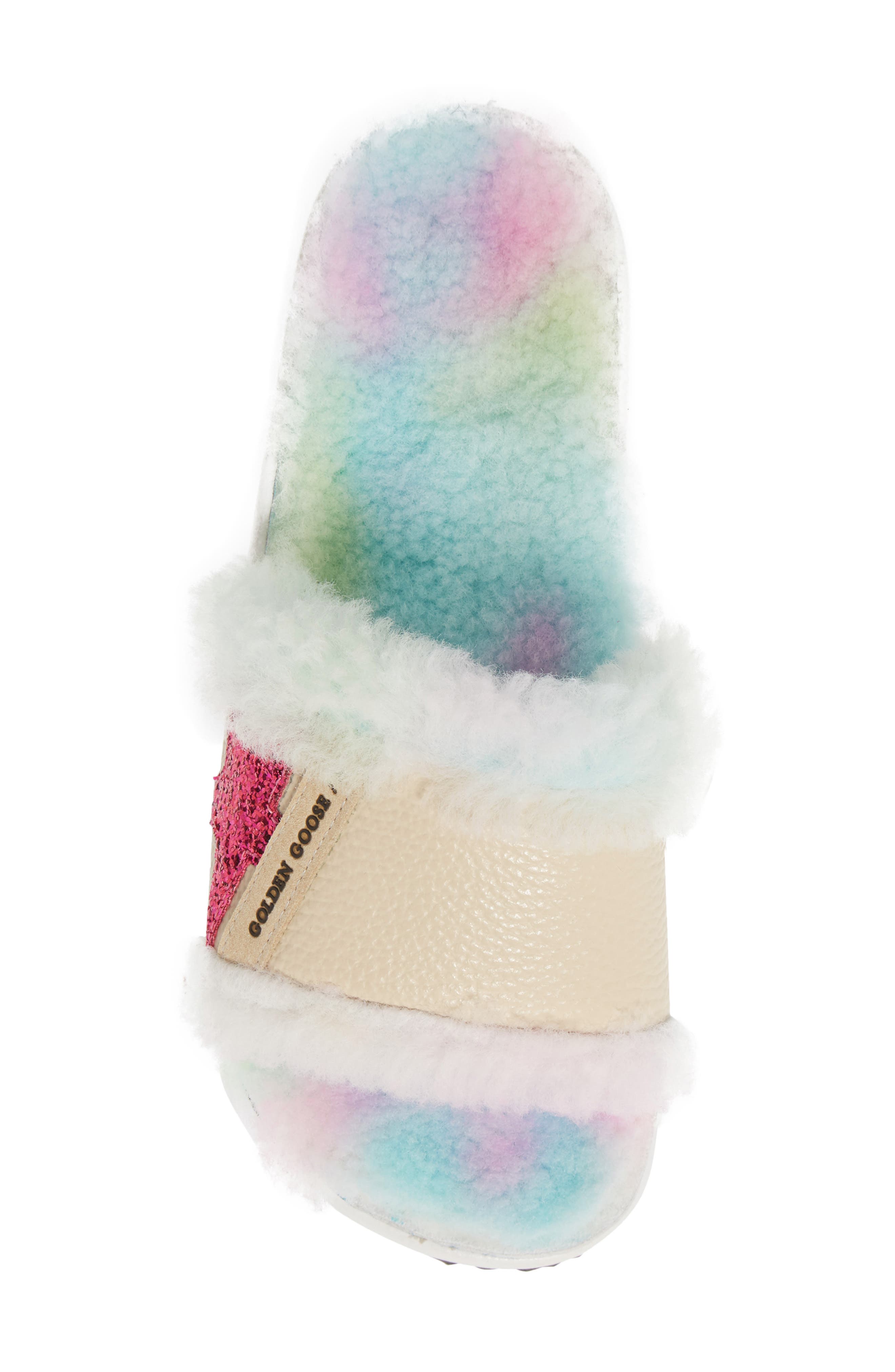 Golden Goose Poolstar Genuine Shearling Slide Sandal, Alternate, color, 