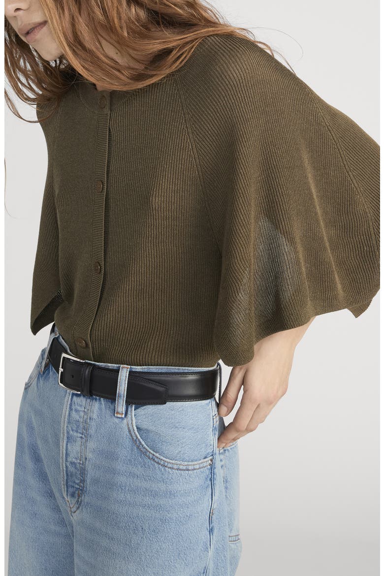 The Flounce Sweater, Alternate, color, MILITARY GREEN