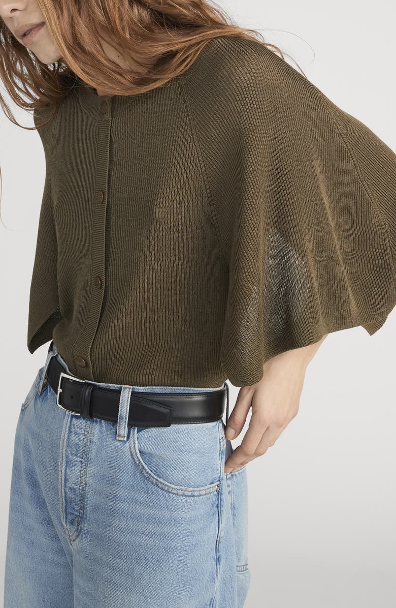 FRAME The Flounce Sweater, Alternate, color, Military Green
