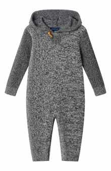 Andy & Evan Hooded Cotton Sweater Romper