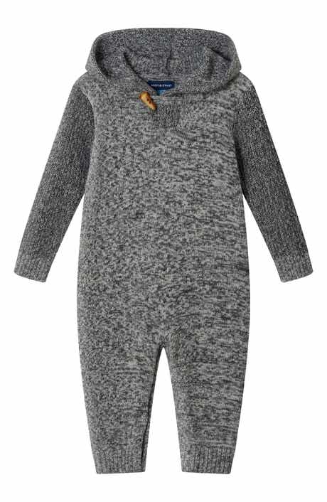 Andy & Evan Hooded Cotton Sweater Romper