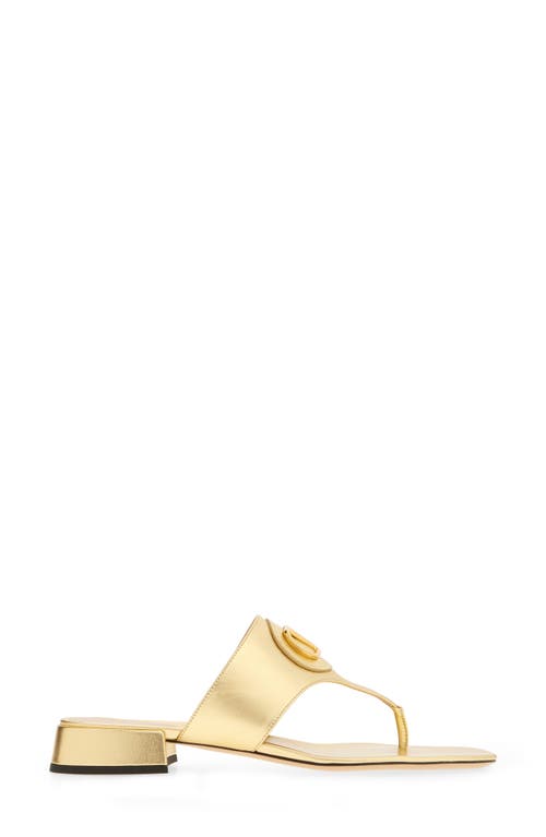 Valentino Garavani `vlogo Signature` Thong Sandals In Gold