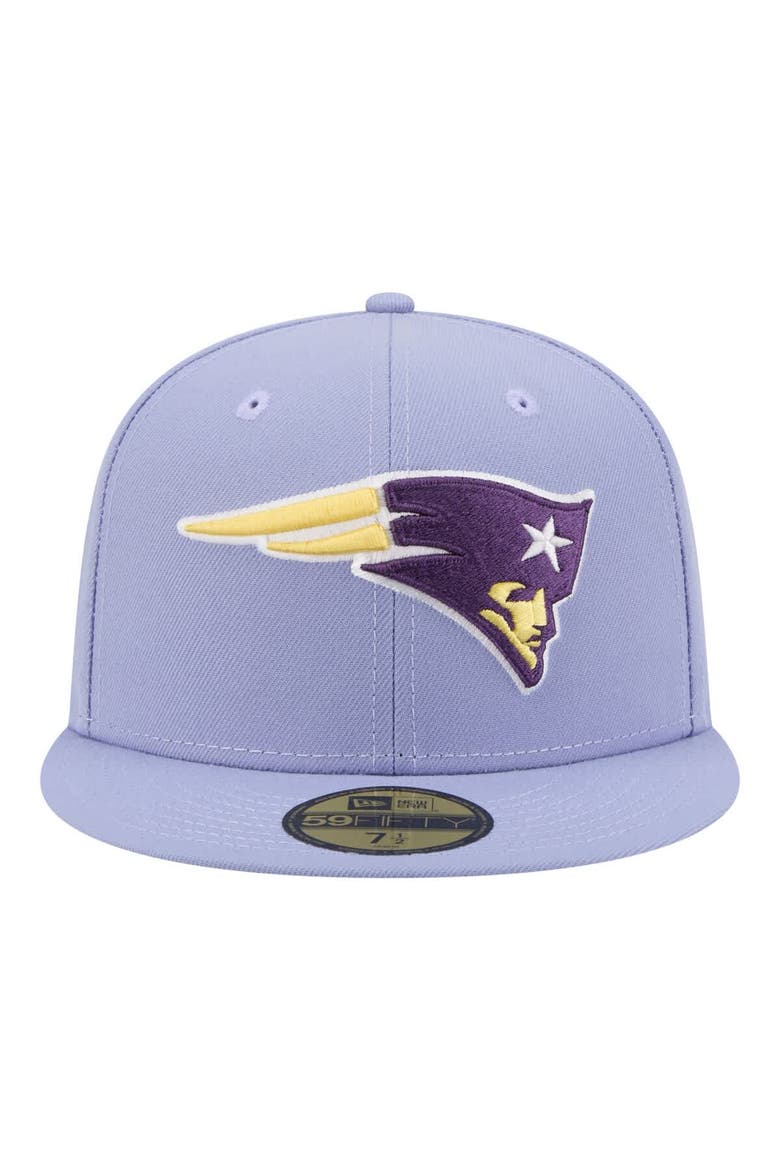 Men's New Era Light Purple New England Patriots Lavender Bloom 59FIFTY Fitted Hat, Alternate, color, Light Purple