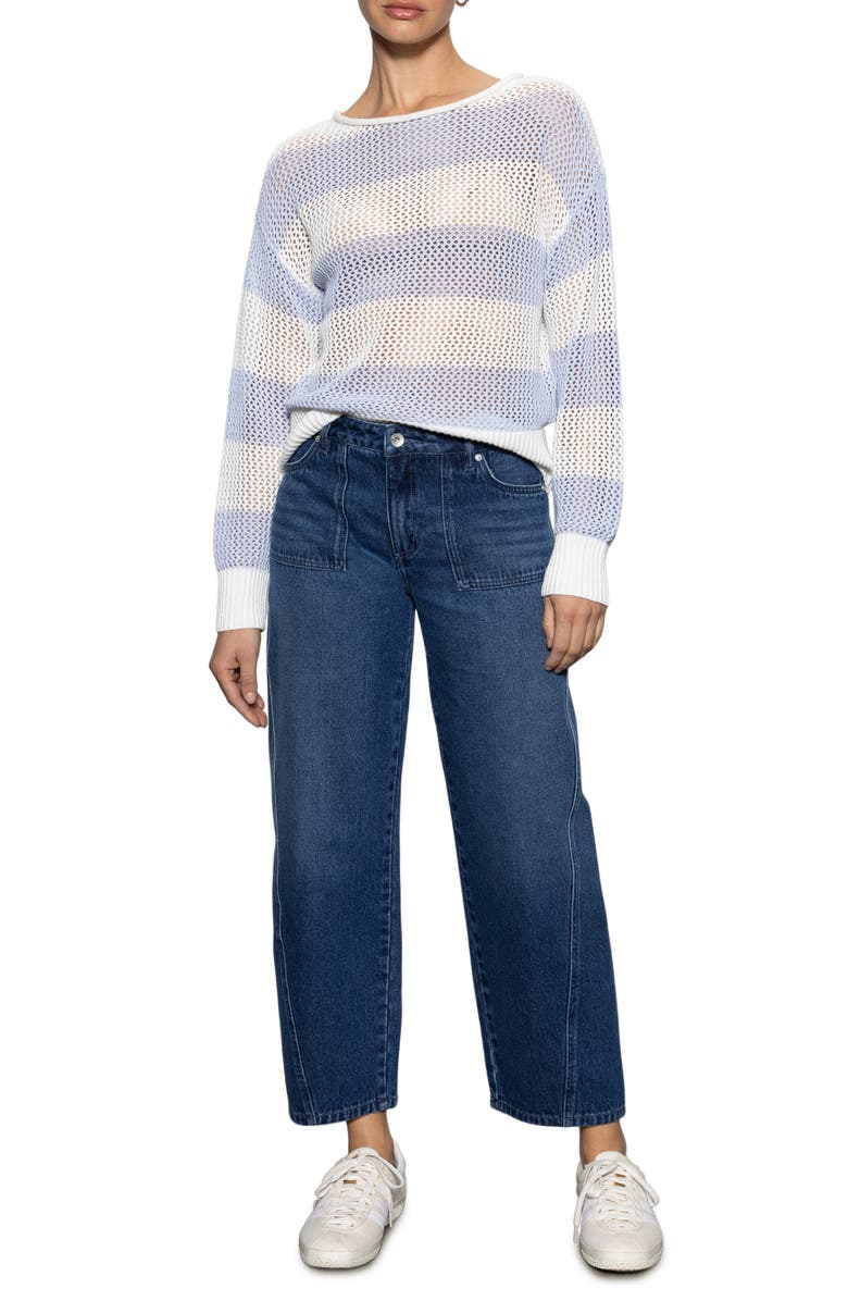 Sanctuary District High Waist Barrel Leg Ankle Jeans, Alternate, color, 