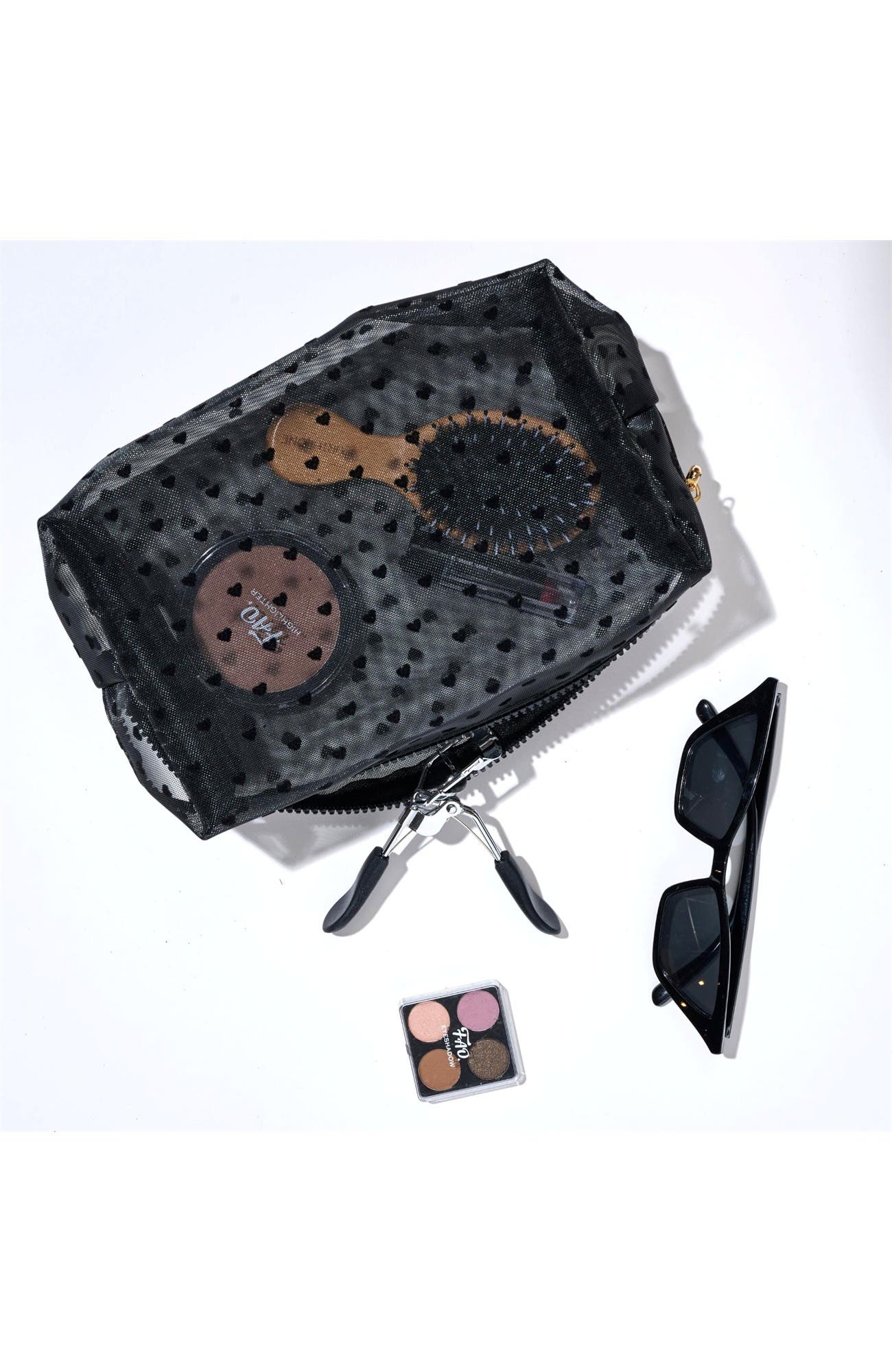 See Through You Cosmetic & Travel Organizer Pouch, Alternate, color, Black