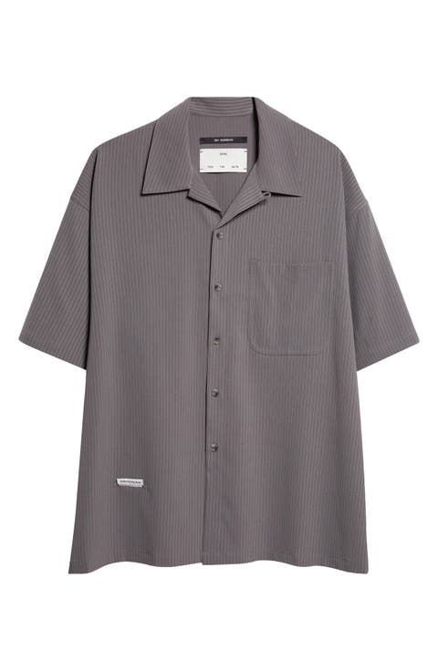 Gym Pinstripe Gabardine Camp Shirt