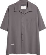 SONG FOR THE MUTE Gym Pinstripe Gabardine Camp Shirt