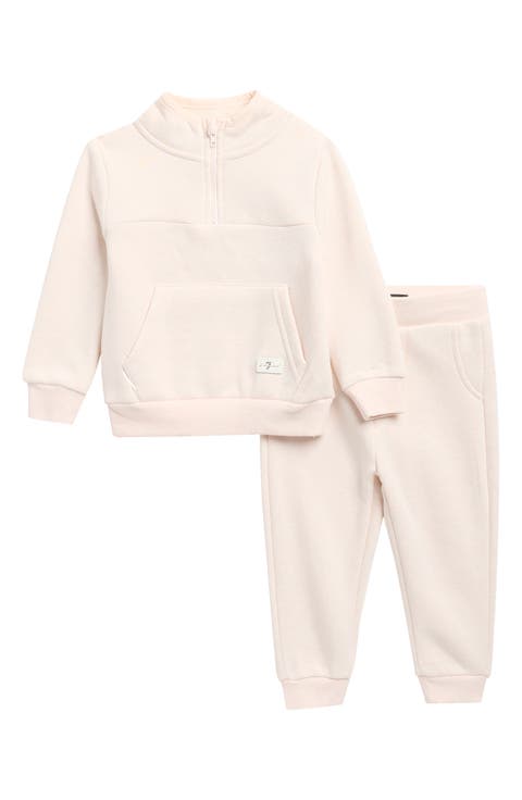 Quarter-Zip Fleece Sweatshirt & Joggers Set