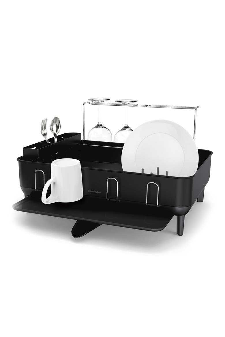 steel frame dishrack, Main, color, MATTE BLACK